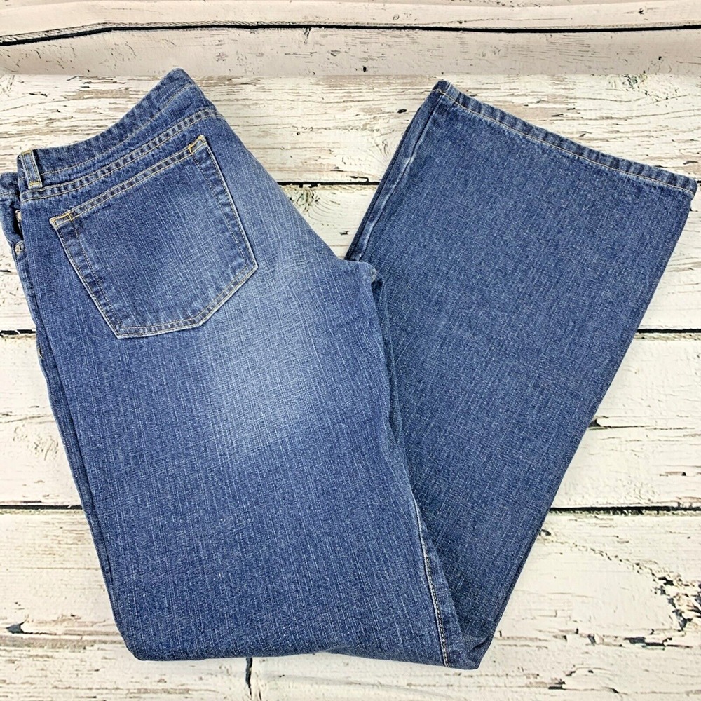 Calvin Klein Women's Boot Cut‎ 100% Cotton Indigo Blue Denim Jeans [Size 11]